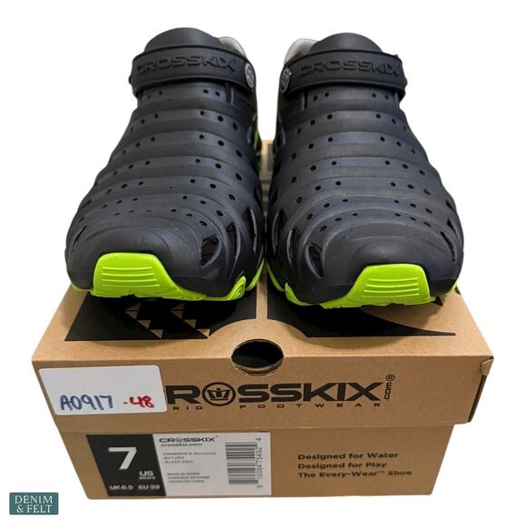 CrossKix 2.0 Black Volt Closed Toe Water Shoes Unisex Athletic Beach Boating - Picture 4 of 8